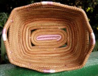 Medium Rectangle Basket-Purple and White