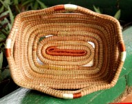 Medium Rectangle Basket-Brown and Cream